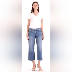 Women's Jen7 Cropped Wide Leg Blue Jeans Sz 0- 26" Inseam New with tags.